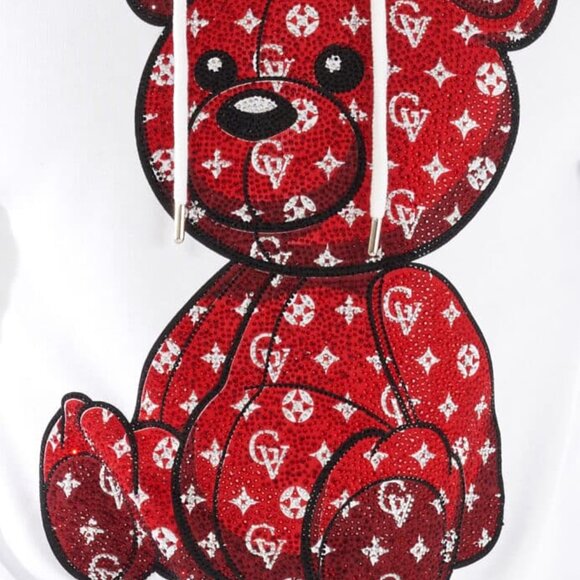 Avenue George V Paris Men's White Jugging Suit 2 piece set Rhinestone Tracksuit - Picture 2 of 6